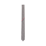 Thom Browne Jacquard Engineered Mr. Thom Icon Classic Tie Medium Grey