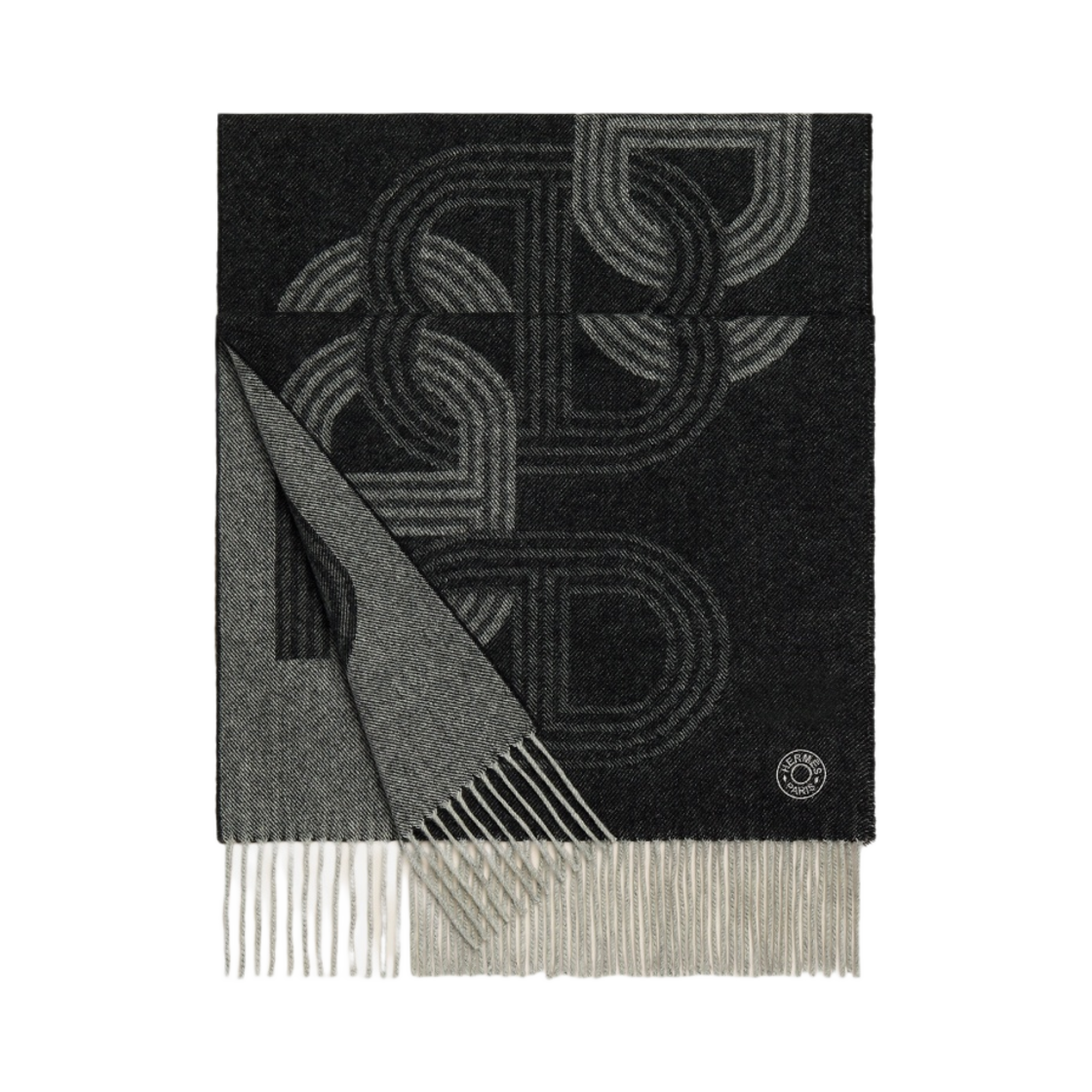 에르메스 써킷 24 포부르 머플러 누아 플라넬(Hermes Circuit 24 Faubourg Muffler Noir Flanelle) - 1