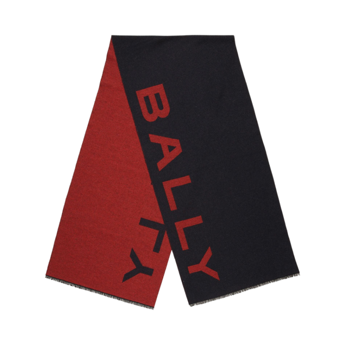 발리 로고 스카프 딥 레드 미드나잇 블루(Bally Logo Scarf Deep Red Midnight Blue)