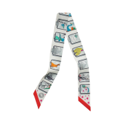 (W) Hermes Story Twilly Blanc Gris Rouge