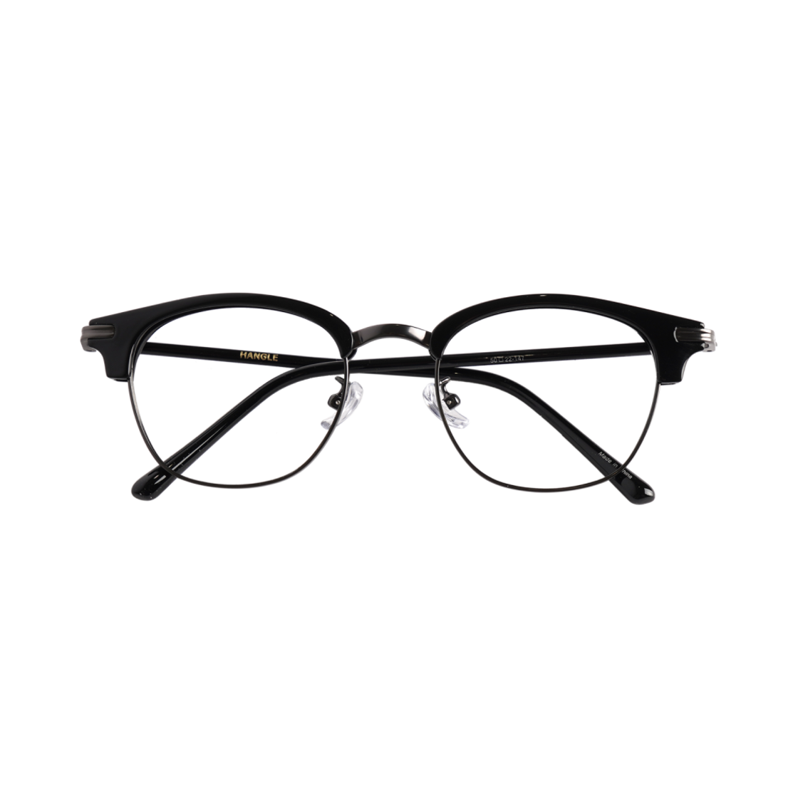 한글 데일리 라운드 하금 블랙(Hangle Daily Round low-rimmed glasses Black)