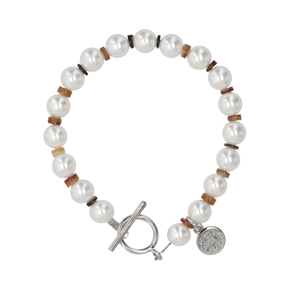토우토우아카이브 화이트 펄 & 쉘 팔찌 화이트(TOWTOW.ARCHIVE White Pearl & Shell Bracelet White) - 1