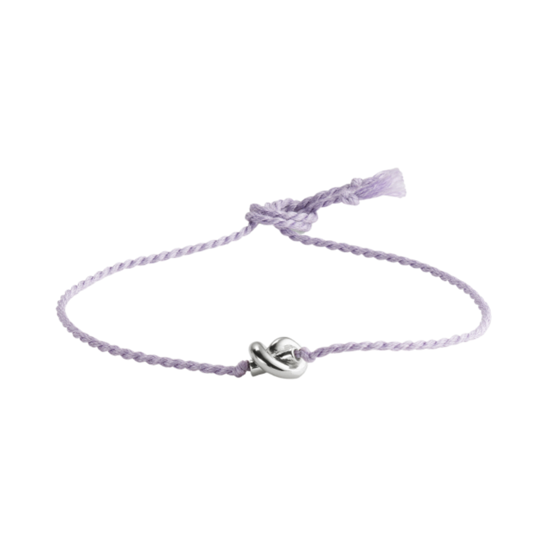 보테가 베네타 프렌드쉽 실크 브레이슬릿 실버 라일락(Bottega Veneta Friendship Silk Bracelet Silver Lilac)