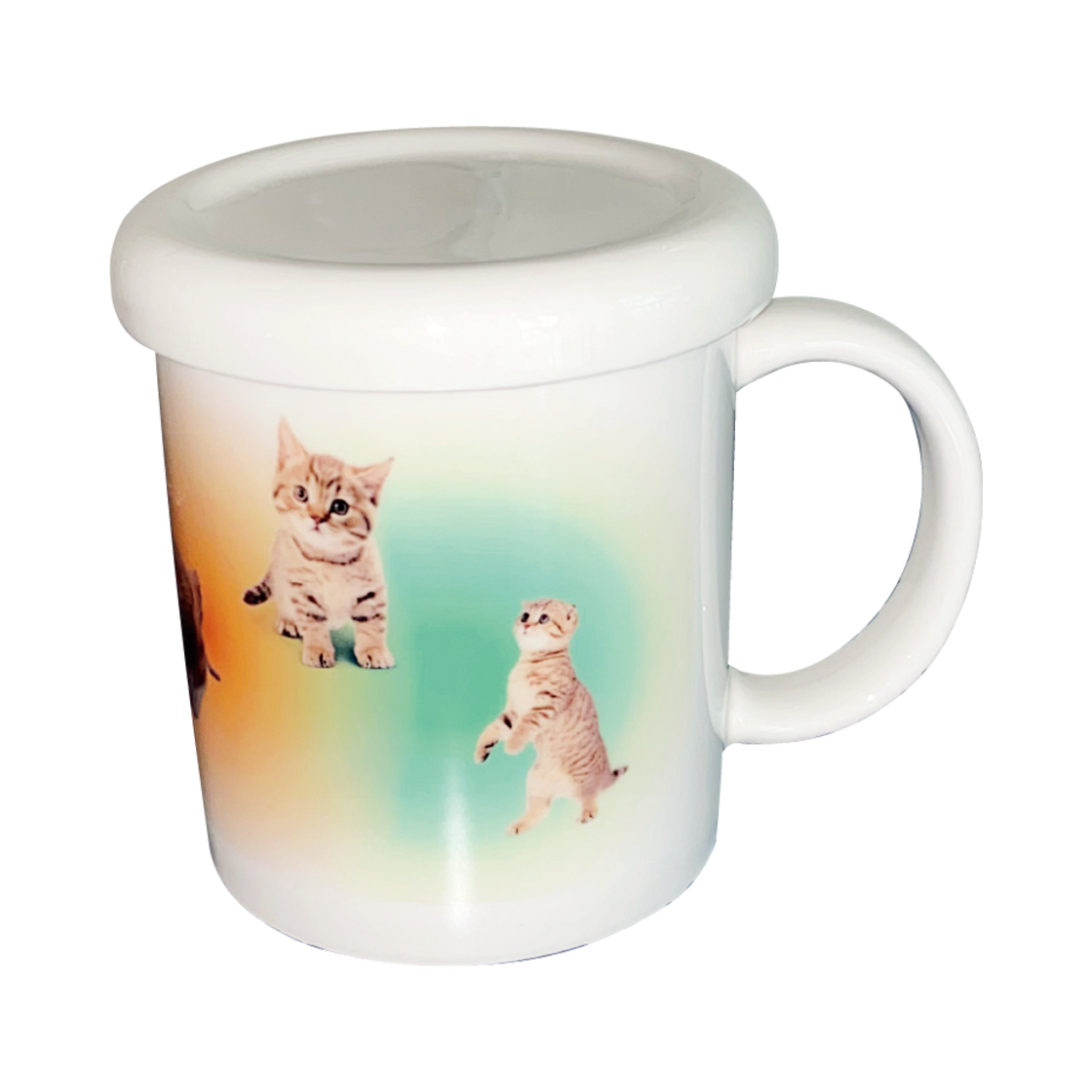 ylwmug07 [3% 포인트 적립] you like what Gradation Cat Mug Orange&Green