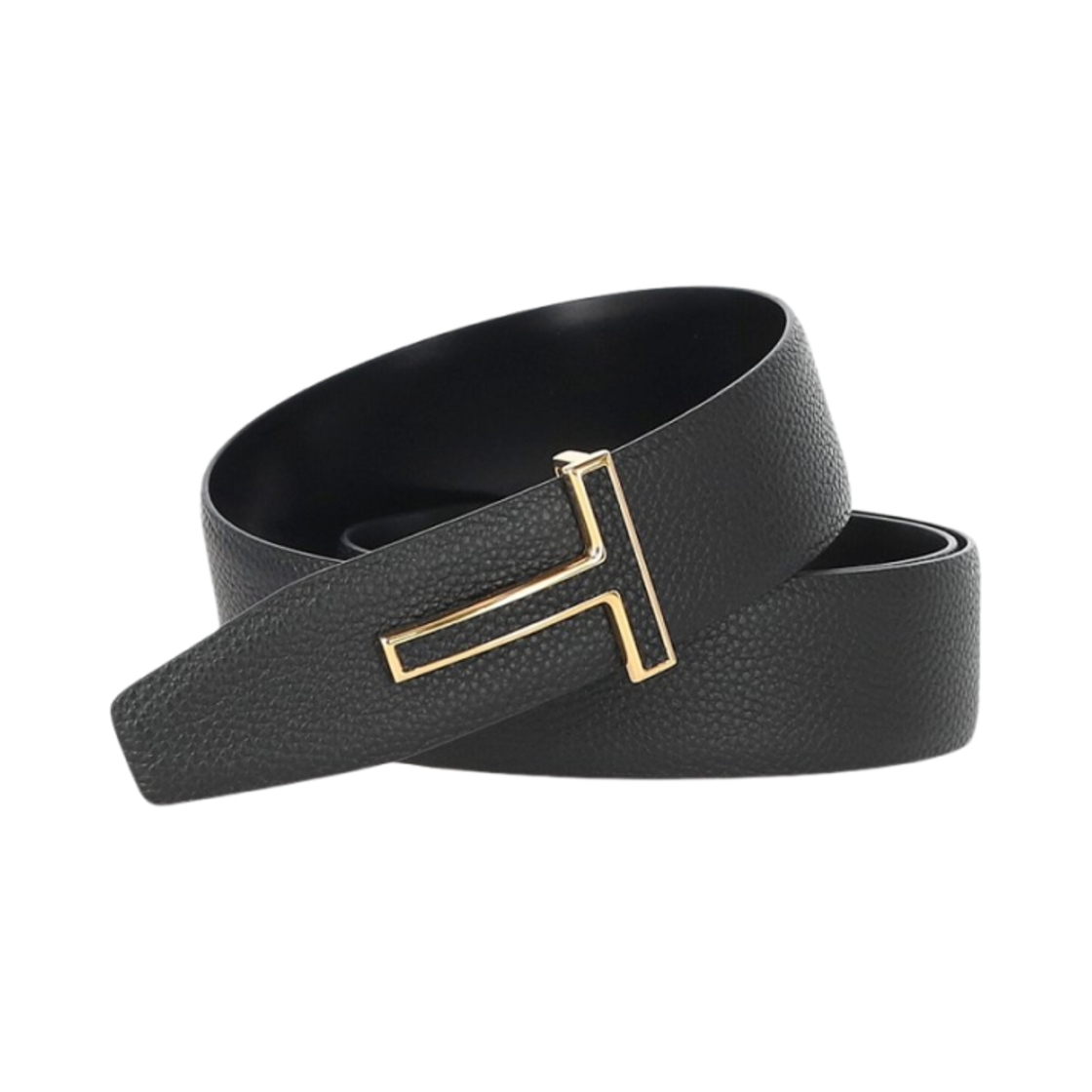 TB248-LCL237G-1N001 Tom Ford Calf Leather Insert Buckle T Belt Black