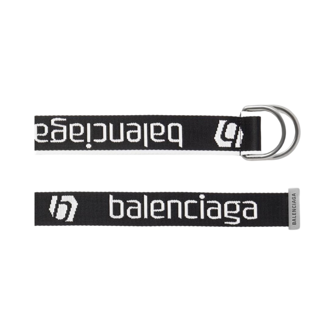 발렌시아가 D 링 벨트 블랙 화이트