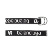 Balenciaga D Ring Belt Black White