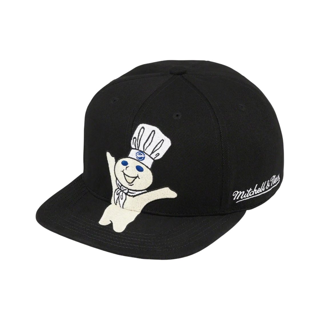 슈프림 미첼 & 네스 도우보이 피티드 6-패널 캡 블랙 - 22FW(Supreme Mitchell & Ness Doughboy Fitted 6-Panel Black - 22FW) - 1