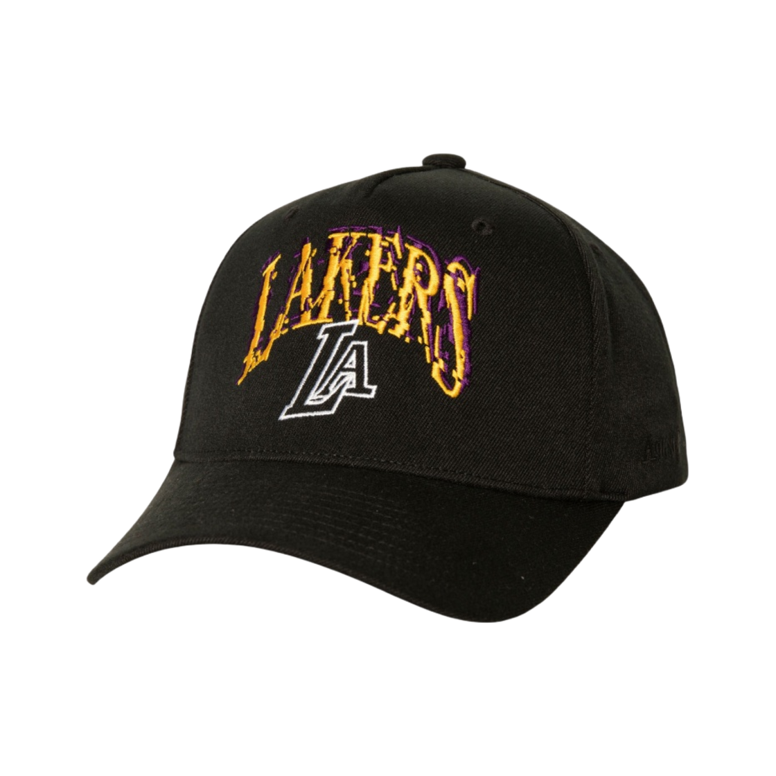 HC2074-LALBLCK Mitchell & Ness x Suga Glitch Stretch Snapback Los Angeles Lakers Black