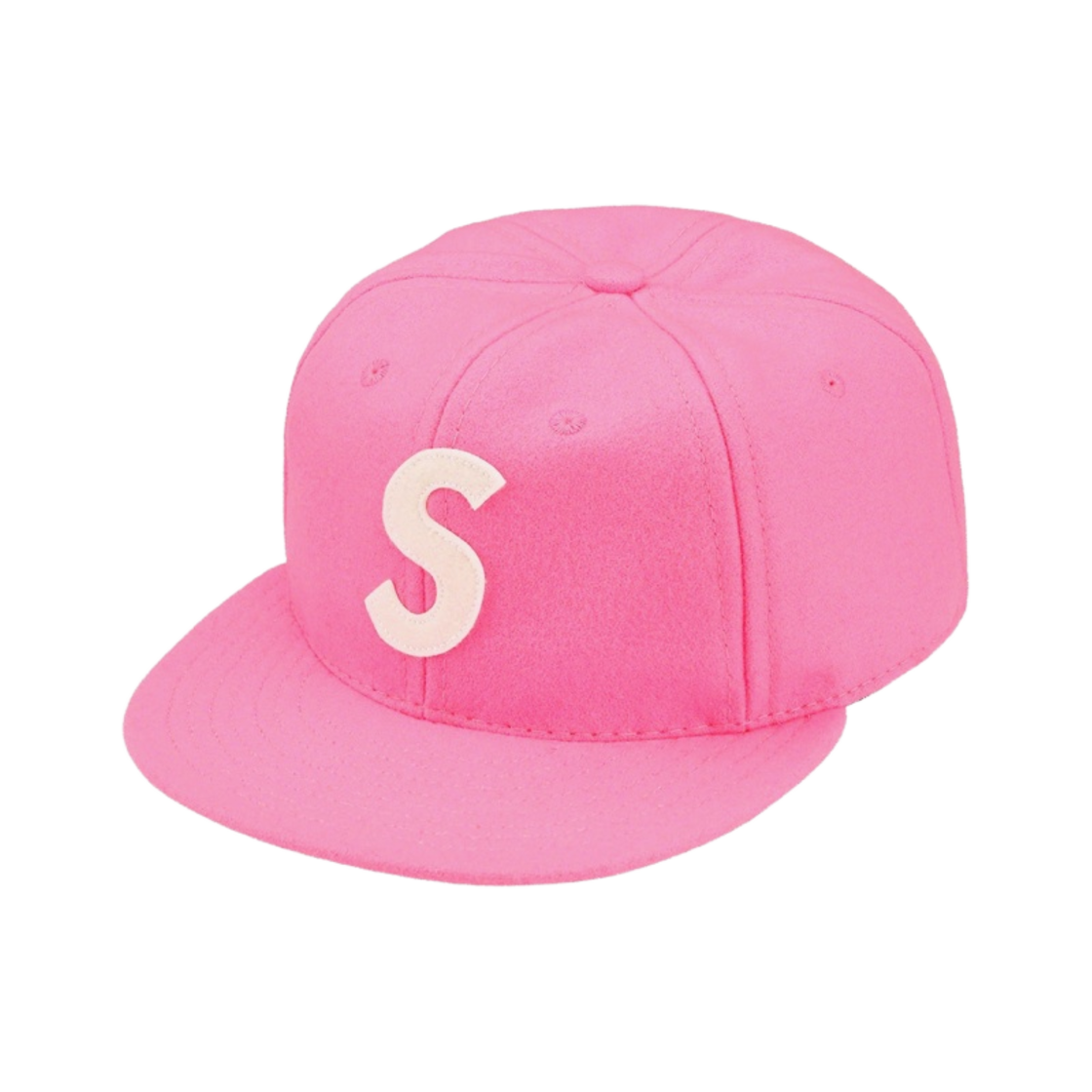 슈프림 이벳 S 로고 피티드 6-패널 브라이트 핑크 - 23SS(Supreme Ebbets S Logo Fitted 6-Panel Bright Pink - 23SS) - 1