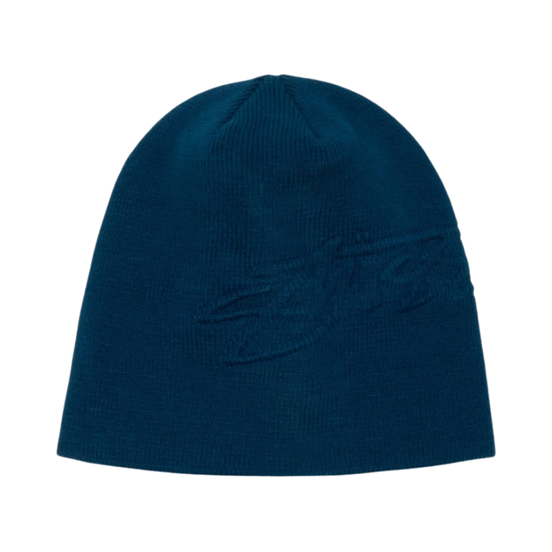 스투시 엠보스 스무스 스탁 스컬캡 비니 씨 블루