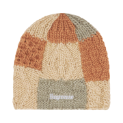 Supreme Block Knit Beanie Tan - 25SS