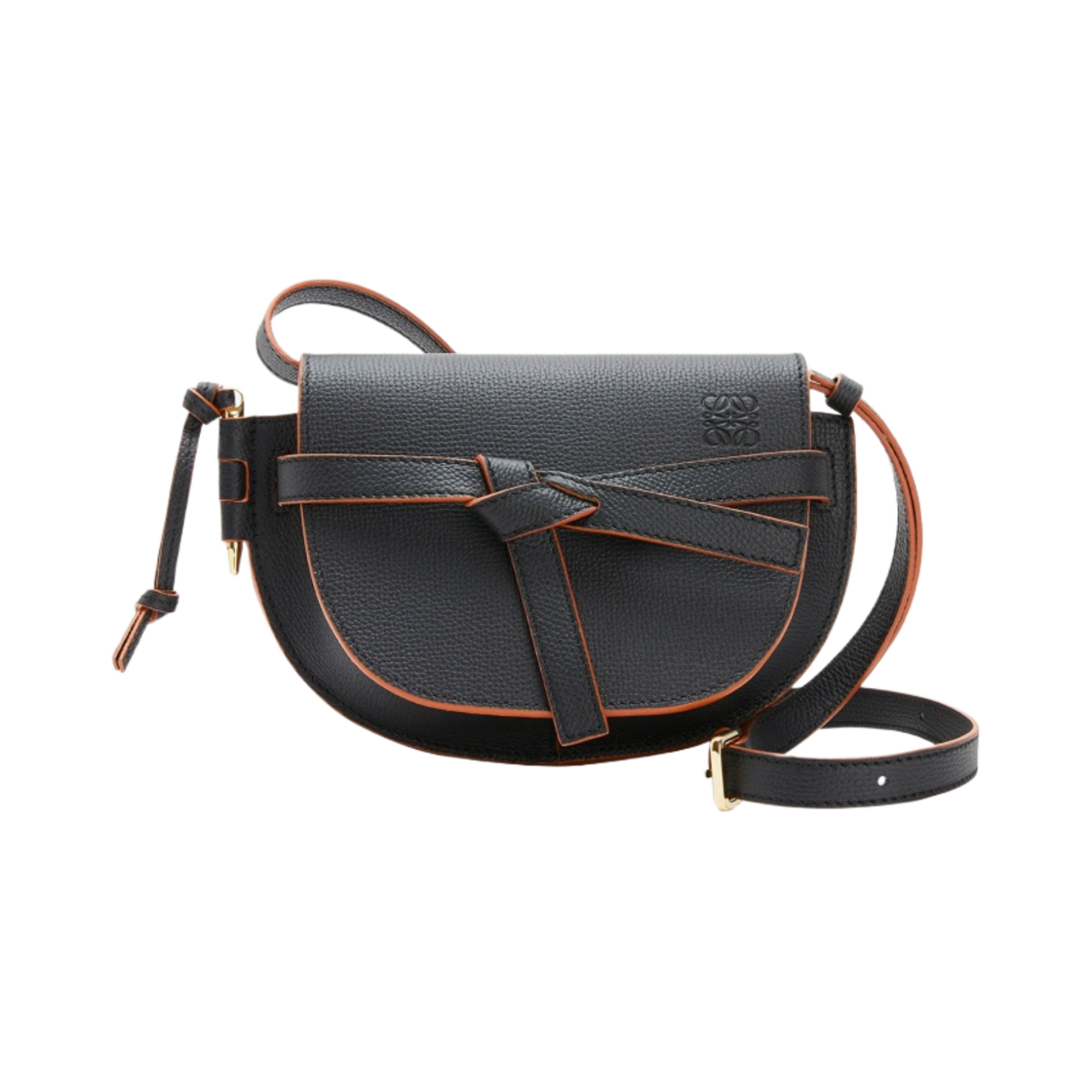 로에베 미니 게이트 듀얼백 페블 그레인 카프스킨 블랙(Loewe Mini Gate Dual Bag in Pebble Grain Calfskin Black) - 1