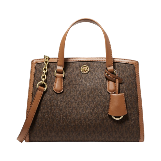 Michael Kors Chantal Small Logo Messenger Bag Brown Acorn