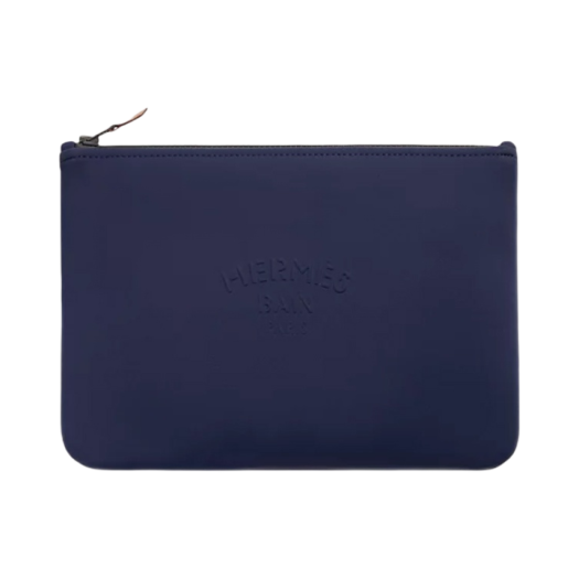Hermes Medium Neobain Flat Case Water-Repellent & Bleu Marine
