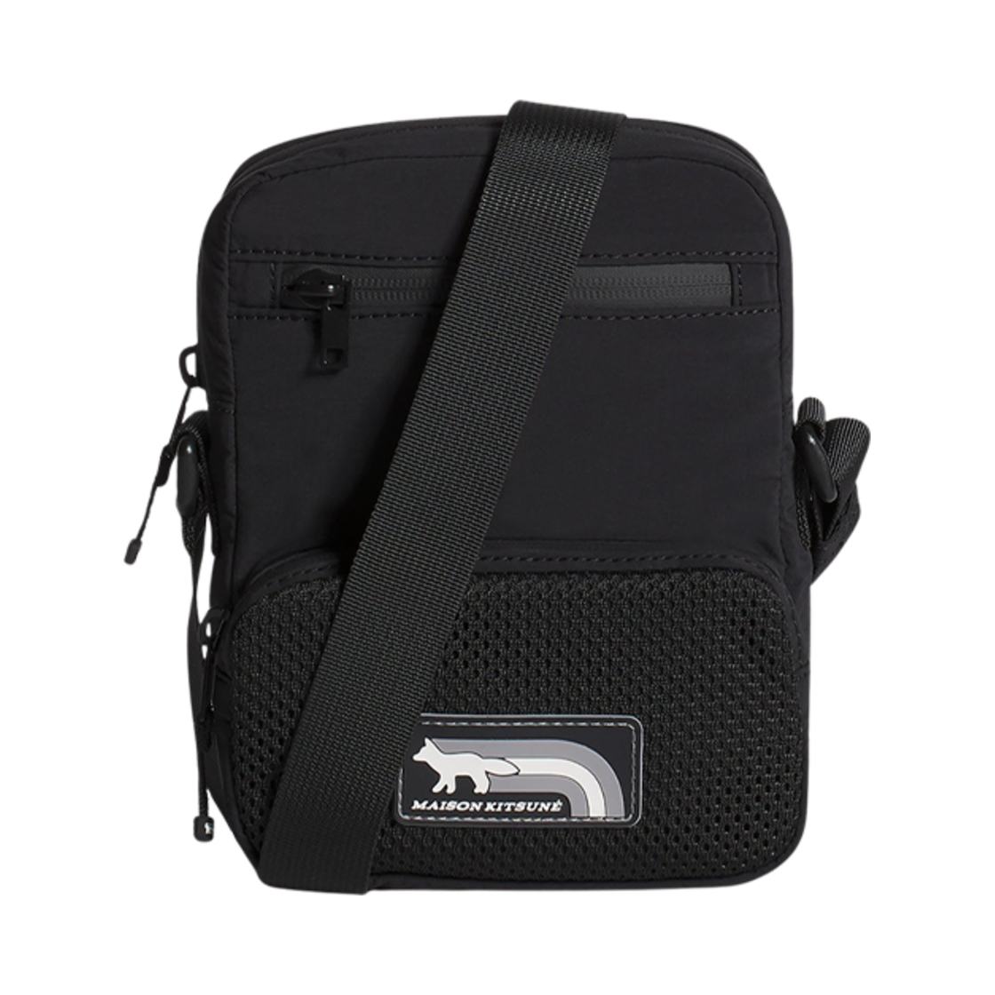 OM05174WQ4034-P199 Maison Kitsune Flash Fox Mini Crossbody Bag Black