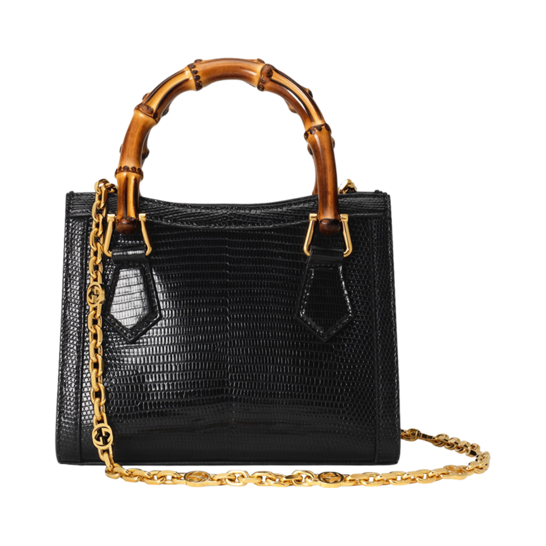 구찌 다이애나 리자드 미니백 블랙(Gucci Diana Lizard Mini Bag Black) - 3