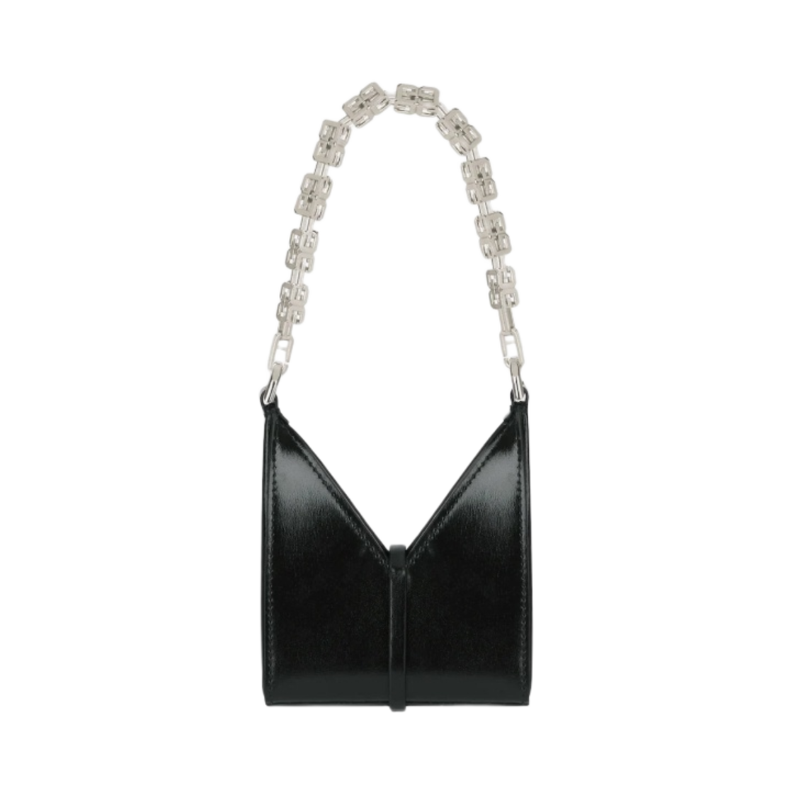 (W) 지방시 체인 박스 레더 마이크로 컷 아웃 백 블랙((W) Givenchy Micro Cut Out Bag in Box Leather with Chain Black) - 4