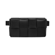 Bottega Veneta Mini Lambskin Leather Belt Cassette Black