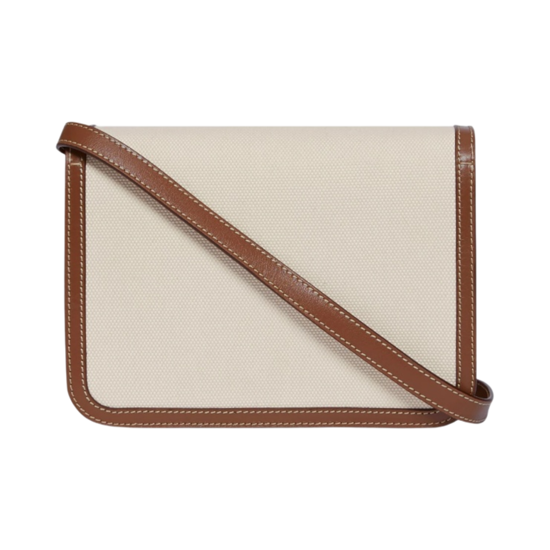 버버리 투톤 캔버스 레더 스몰 TB 백 내츄럴 몰트 브라운(Burberry Two-tone Canvas and Leather Small TB Bag Natural Malt Brown) - 4