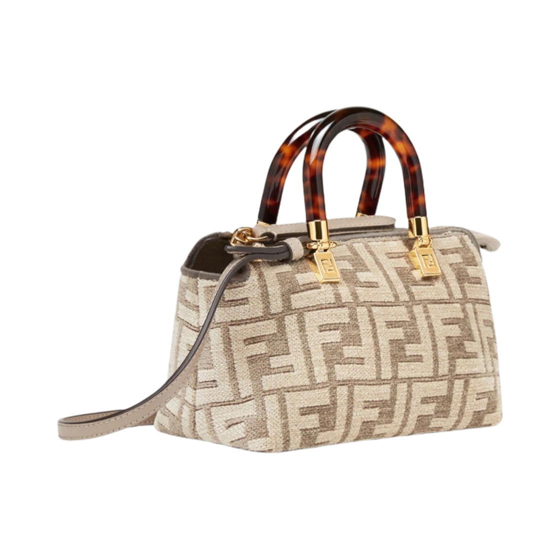 펜디 바이 더 웨이 테피스트리 패브릭 스몰 보스턴백 도브 그레이 베이지(Fendi By The Way Leather Small Boston Bag Dove Grey Beige) - 2
