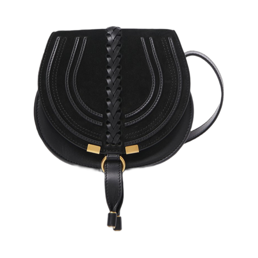 Chloe Marcie Small Saddle Bag Black