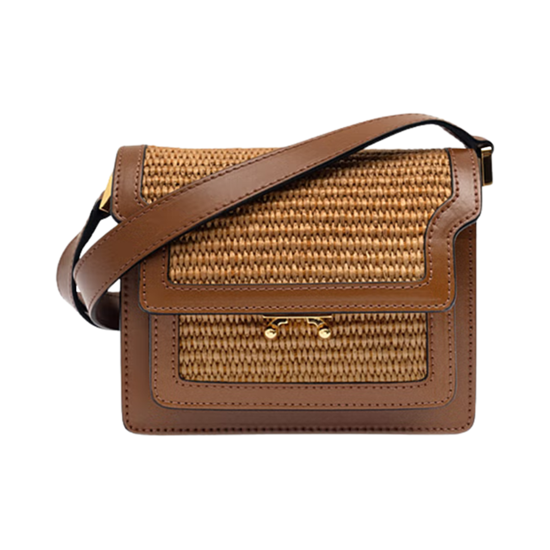 마르니 라피아 트렁크백 브라운 로우 시에나(Marni Raffia Trunk Bag Brown Raw Sienna) - 1