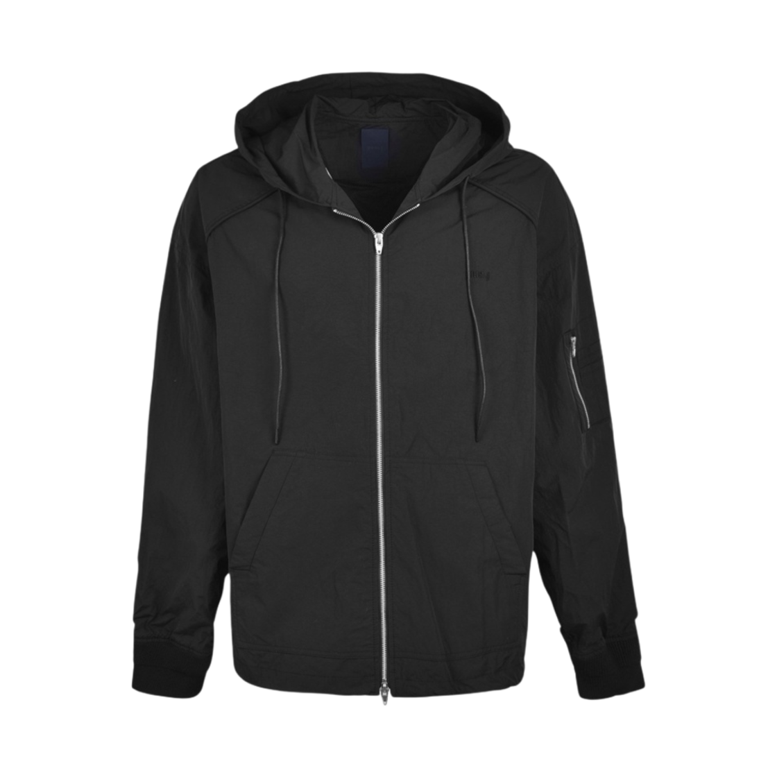 준지 나일론 MA-1 후드 집업 블랙 - 23FW(Juun.J Nylon MA-1 Hoodie Zip-Up Black - 23FW)