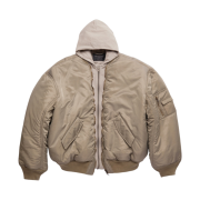 Balenciaga Paris All Oversized Bomber Dark Beige