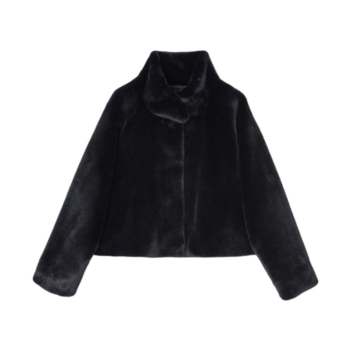 윤세 하프 밍크 코트 블랙