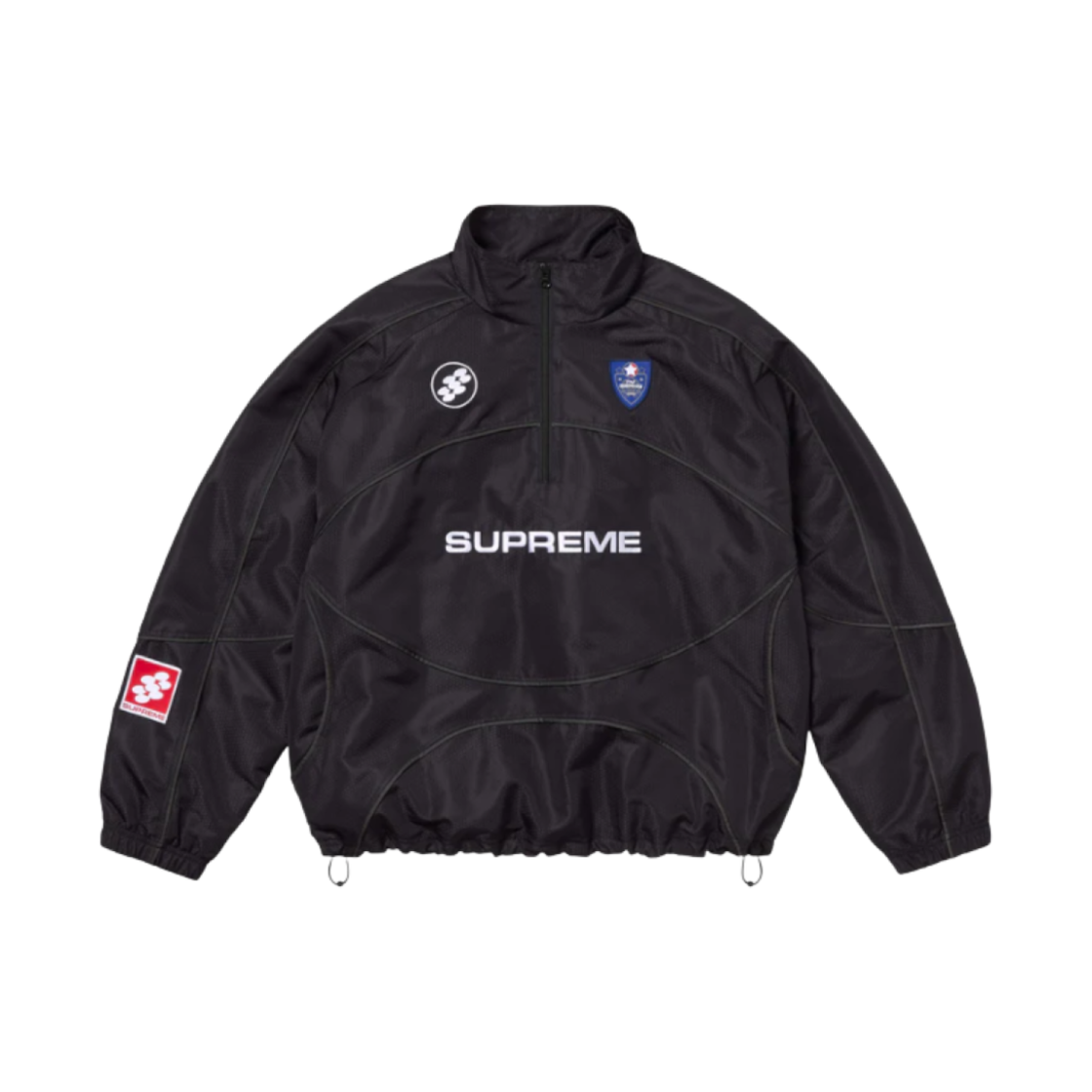 슈프림 리플렉티브 파이핑 풀오버 블랙 - 24FW(Supreme Reflective Piping Pullover Black - 24FW)