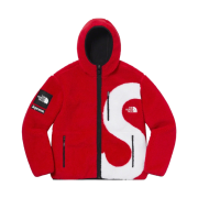 Supreme x The North Face S Logo Hooded Fleece Jacket Red - 20FW