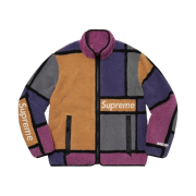 Supreme Reversible Colorblocked Fleece Jacket Purple - 20FW
