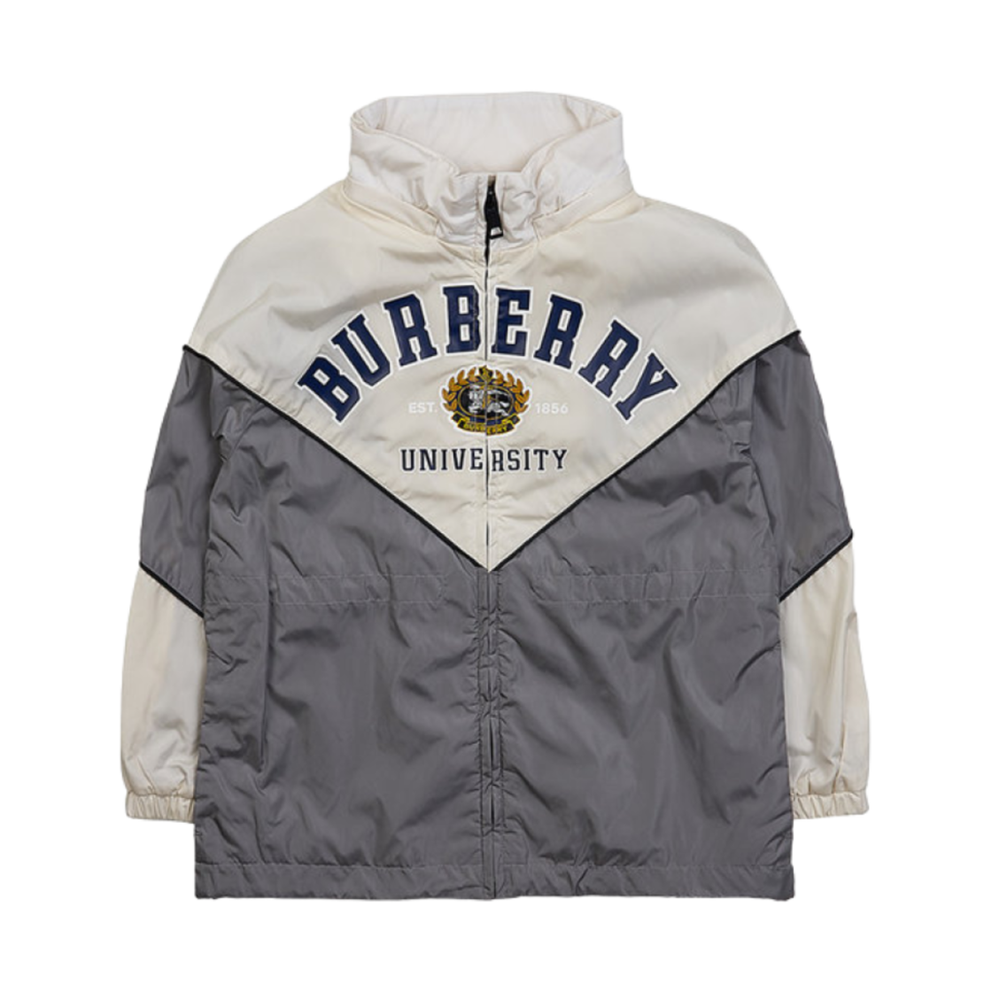(키즈) 버버리 로고 프린트 윈드브레이커 쿨 차콜 그레이((Kids) Burberry Logo Print Windbreaker Cool Charcoal Grey)