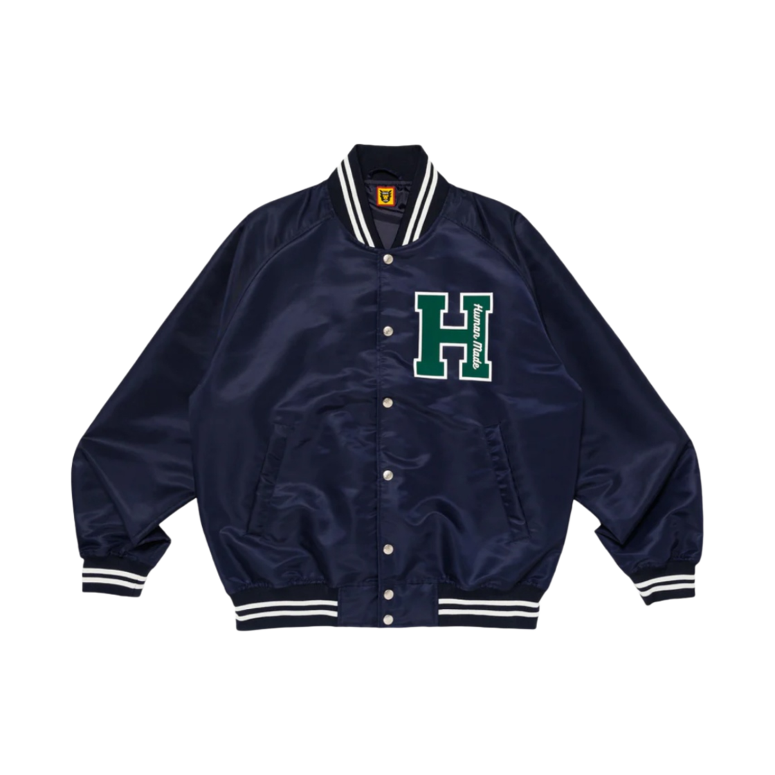 HM28JK008 Human Made Nylon Stadium Jacket Navy