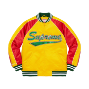 Supreme Mitchell & Ness Sequin Logo Varsity Jacket Gold - 21FW