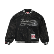 Supreme Mitchell & Ness Sequin Varsity Jacket Black - 23SS