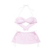 (W) Open Yy x Hello Kitty Bikini 3 Piece Set Pink