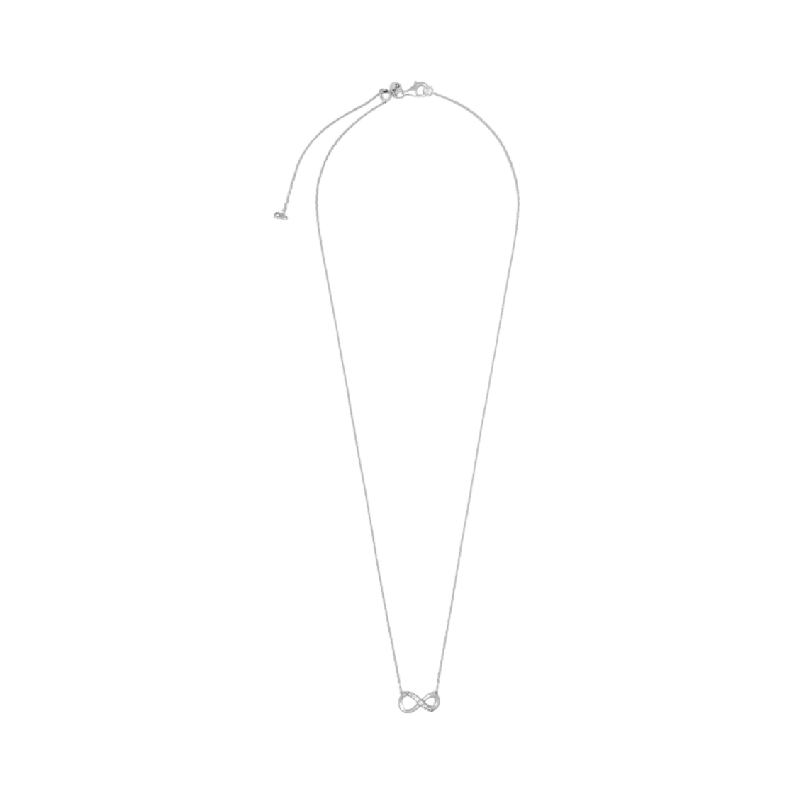 (W) 판도라 스파클링 인피니티 콜리에 네클리스 스털링 실버 클리어((W) Pandora Sparkling Infinity Collier Necklace Sterling Silver Clear)