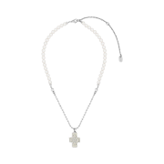 Nff Ivory Cross Pearl Necklace