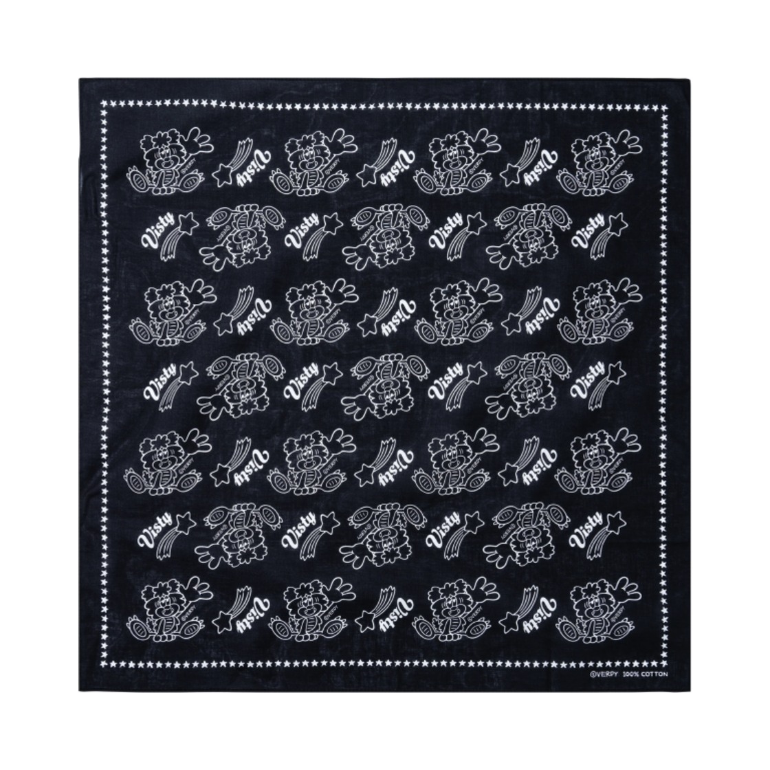 베르디 비스티 반다나 블랙 화이트(Verdy Visty Bandana Black White)