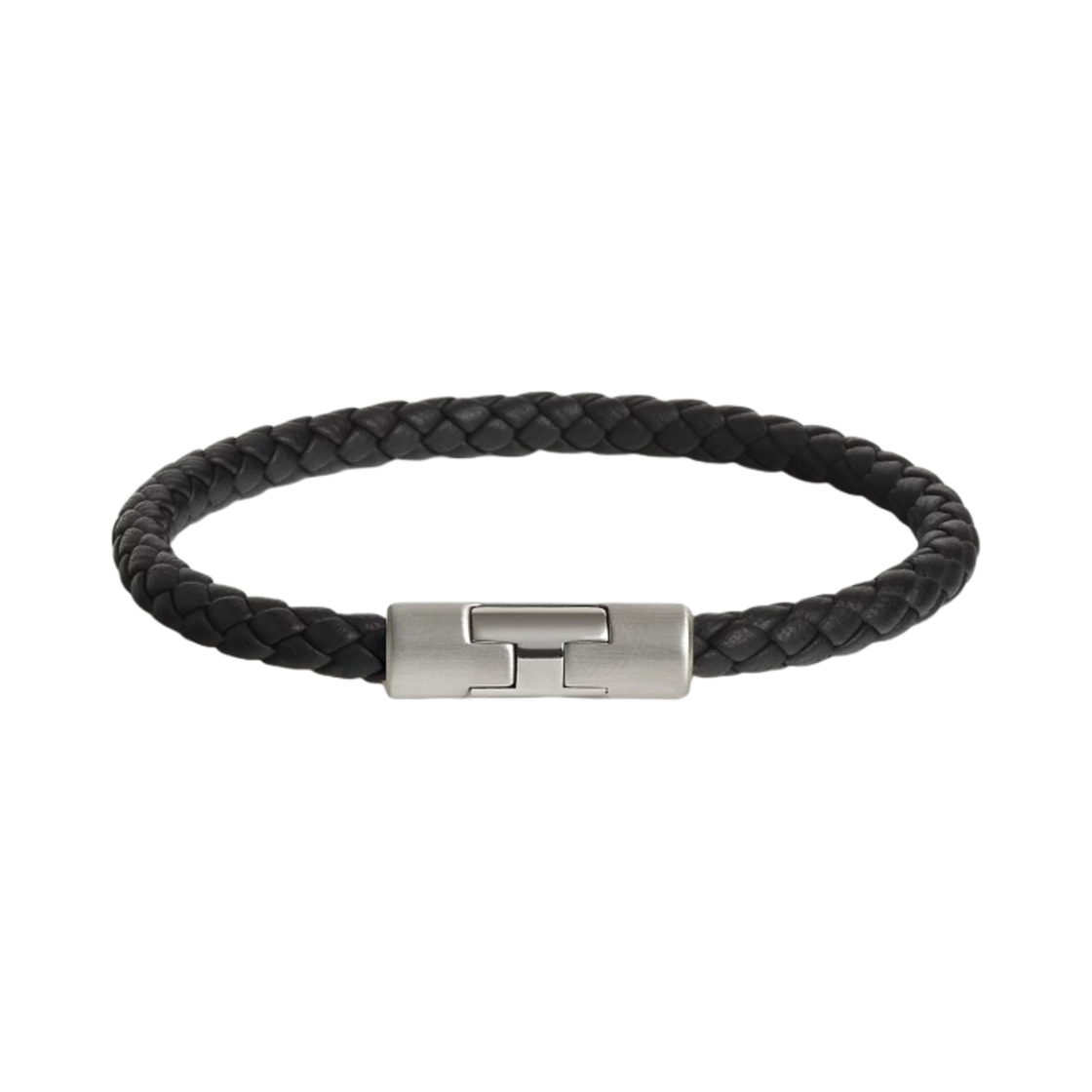 H077324FP89 Hermes Puzzle H Bracelet Swift Calfskin & Palladium Noir