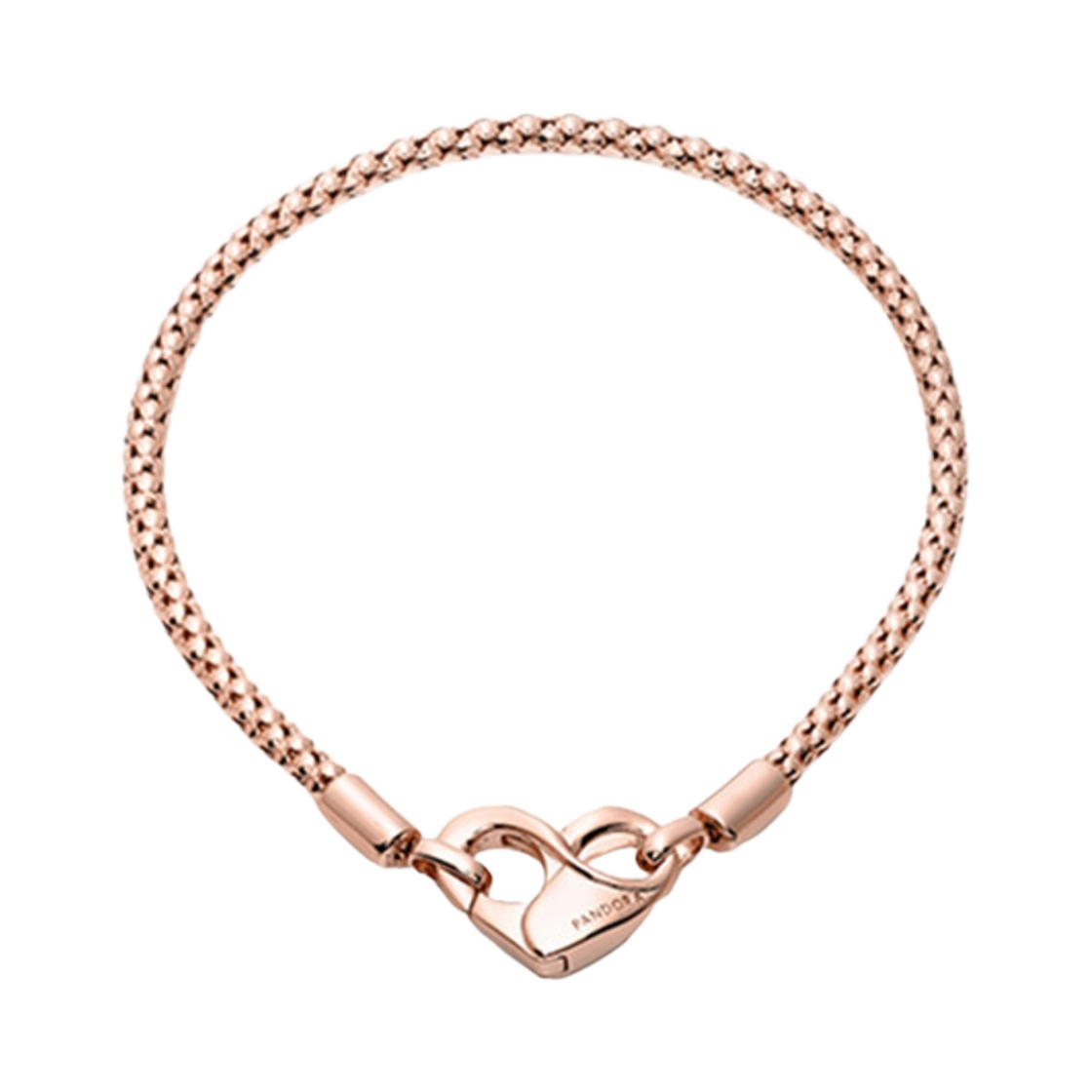 (W) 판도라 모먼트 스터드 체인 브레이슬릿 로즈 골드 플래팅((W) Pandora Moments Studded Chain Bracelet Rose Gold Plated)