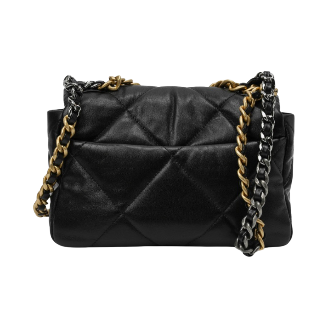 샤넬 19 미디움 핸드백 램스킨 & 골드 메탈 블랙(Chanel Medium 19 Handbag Lambskin & Gold Black) - 3