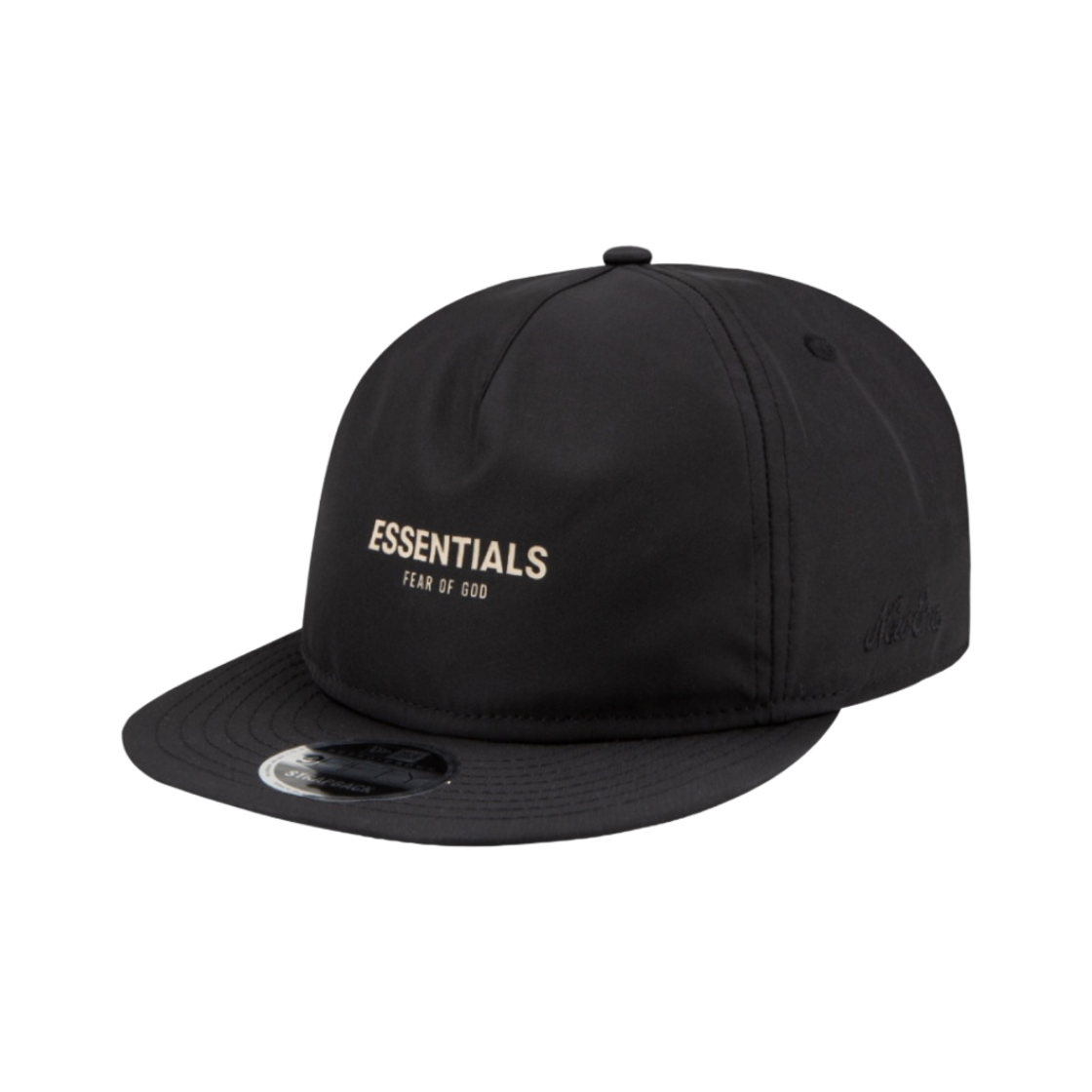 에센셜 x 뉴에라 레트로 크라운 스트랩백 캡 블랙(Essentials x New Era Retro Crown Strapback Black)