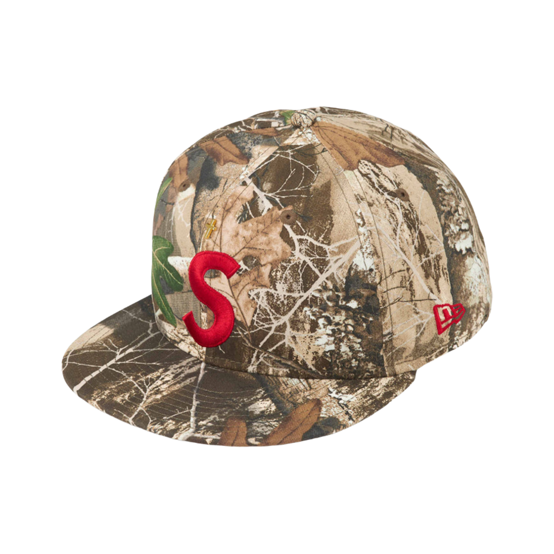 슈프림 골드 크로스 S 로고 뉴에라 리얼트리 카모 - 24SS(Supreme Gold Cross S Logo New Era Realtree Camo - 24SS)