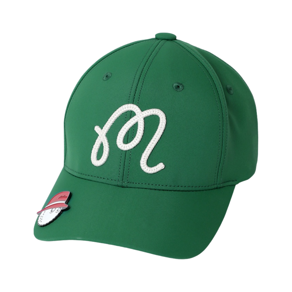 말본 골프 M 로고 볼캡 & 볼마커 세트 그린(Malbon Golf M Logo Ball Cap & Ball Marker Set Green) - 1