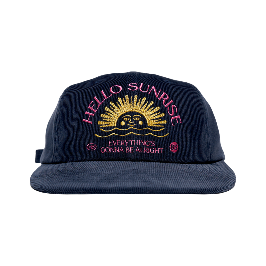 【Hello Sunrise】Corduroy 90s Logo 6Panel Cap〜キャップ 헬로선라이즈 코듀로이 아치 로고 6패널 캡 네이비 | Hello