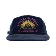 Hello Sunrise Corduroy Arch Logo 6Panel Cap Navy