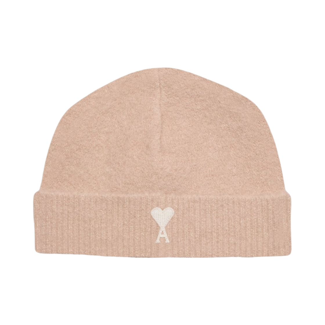 아미 스몰 하트 로고 클라우디 울 비니 파우더 핑크 아이보리(AMI de Coeur Cloudy Wool Beanie Powder Pink Ivory) - 1